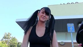 pigtails teen 18 with perfect natural tits and huge bouncing ass pick up for hard fuck by old stranger