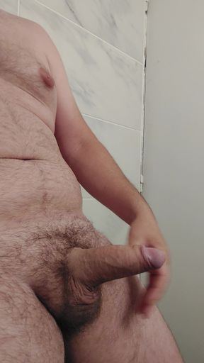 Two cumshots while jerking off