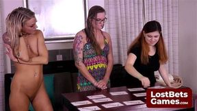 Geneva found herself stark naked in her debut Strip Memory game