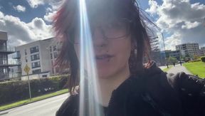 Emo tboy gets remote vibrator destroyed in public