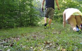 Submissive Slave Walks Like a Dog on a Leash