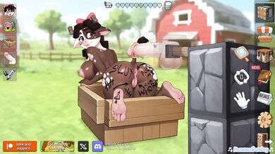 Horny Cow Girl Gets Fucked By A Furry Minecraft Dildo
