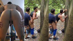 o cara passando de bicliceta sem entender nada, e o casado me comendo sem camisinha