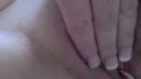 Filthy girlfriend rubbing her clitoris having Tampax in her vagina