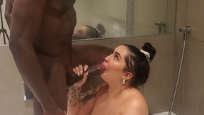Tonys Veiny Cock Drills Rosinas Plump Ass In The Shower!