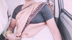 beautiful sraee call girl car sex telugu dirty talks.