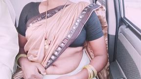 beautiful sraee call girl car sex telugu dirty talks.