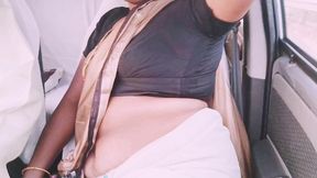 beautiful sraee call girl car sex telugu dirty talks.