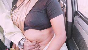 beautiful sraee call girl car sex telugu dirty talks.