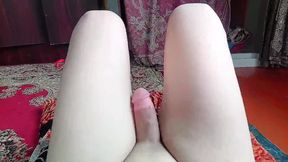 HANDS-FREE CUMSHOT Big White Ass Hot Blonde Ladyboy Sexy Crossdresser Cute Shemale Sissy Kitty