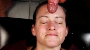 Dirty Dees blasted with homemade amateur huge load in eyes facial cumload.