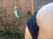 Grandma Fucking Outside....Trying Not To Get Caught