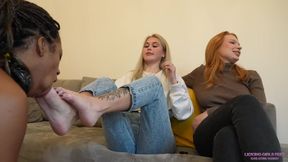 Ebony Interracial Foot Worship 260fps - Home made