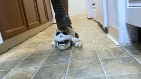 Crush - Goddess MXDominion Stomping on mummified skull in black Dr Martin Boots, femdom, foot domination, mindfuck  1080 smaller