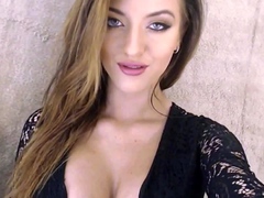Cute curly brunette solo webcam masturbation