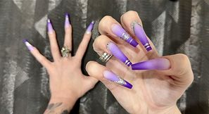 New long nails shape - a ballerina shape (Coffin)