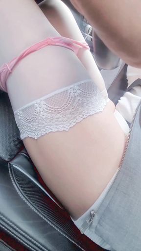 Sissy Big Cock Exposure While Driving Right Next to Public Bus and Other Cars