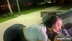 Outdoor Night Blowjob - Yvonne Carlo & Louie Smalls