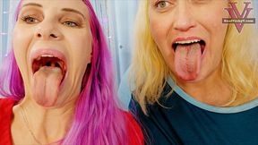 Amazon SeeChelle and Vicky Vix mouth talk and pop rocks: Mouth Tour, ASMR, Tongue Fetish, Uvula Fetish- 4k