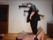 Full Weight Belly Trample in Socks - c4s 99449