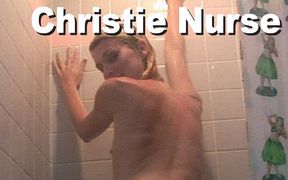 Christie Nurse naked shower masturbation