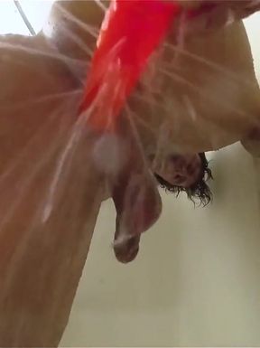 Using a Shower Spray Dildo