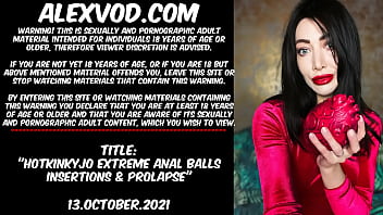 Hotkinkyjo extreme anal balls insertions &amp_ prolapse