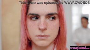 Tran ladyboy foxxy enjoyed triple cocksucking by eroused patient jean hollywood