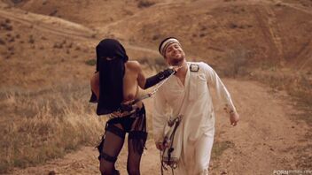 Arabian mistress dominates captured stud with lusty cock riding