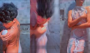 Femboy Shower Soak Transparent Dress Cum Gush Destroyed