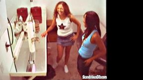 Lesbian Girl Licking and Fingering Caught on Tape