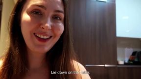 POV: Stepmom Gives Me a Secret Kitchen Blowjob After Staring at My Cock Under the Table