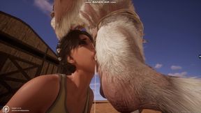 Tomb Raider And Lara Craft - Lara Fucks With Ancient Goatman And Gets Captured