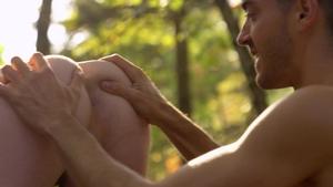 Falcon Studios: Thick Rafael Louis hard drained in the woods