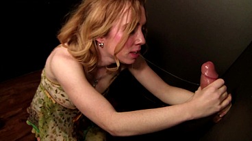 Aaliyah Avatari Sucks Gloryhole Cock to Facial Cumshot