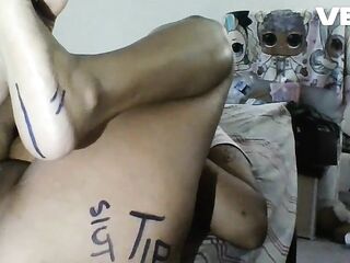 PARODY ROTFL DOLL STRIPPER Black Exotic Erotic Neighbour Taking Large Wang Pov Foot Tattoo