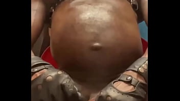 Black Mature Muscle Orders Further Cock Sucking &amp_ Titplay from Anon Leather Sub