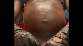 Black Mature Muscle Orders Further Cock Sucking &amp_ Titplay from Anon Leather Sub