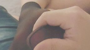 POV nylon feet in face worship
