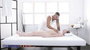 ”Pale hottie Lady Bug has multiple orgasms with spa's workmate”