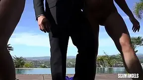 MILF real estate agents fuck client in threesome - Part 5