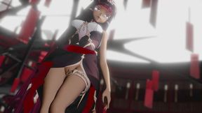 Genshin Impact Layla Hentai Dance and Sex Undress 3D - RAMMD - Red Clothes Color Edit Smixix