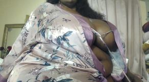 Ebony BBW MILF Teasing and Moaning Whiles Bouncing Big Boobs