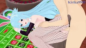 Harem of hotties in a casino - KonoSuba Cartoon
