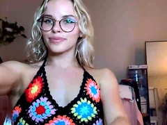 Curly Blonde Teen Records Solo Dildo Masturbation More at
