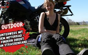 Secretly Fingered on a Biker Tour Until a Double Orgasm!