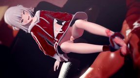 gawr gura footjob hentai hololive vtuber cumshot mmd 3d red clothes