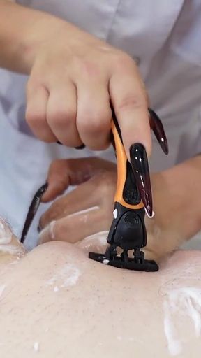 POV Medfet Shaving with Extra Long Nurses Nails