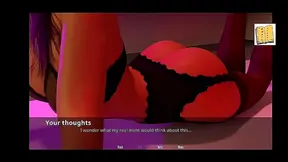 Brunette Teen Treats Muscular Gamer to Sensual Blowjob in Vivid Visual Novel Scene