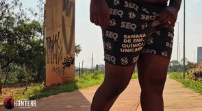 in the street and jerking off